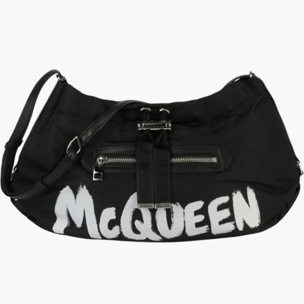 Alexander McQueen Black and White Logo Bag